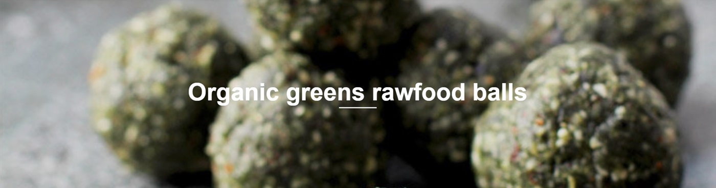 Organic greens rawfood balls