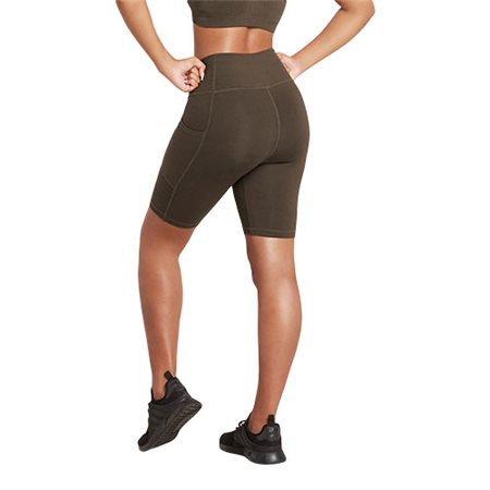 8" High-Waist Shorts Dark Olive str. L Motivate