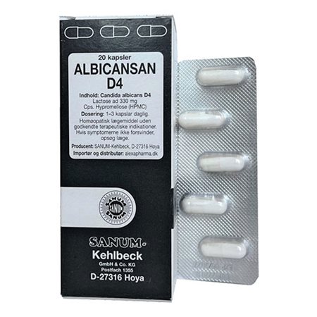 Albicansan kapsler D4