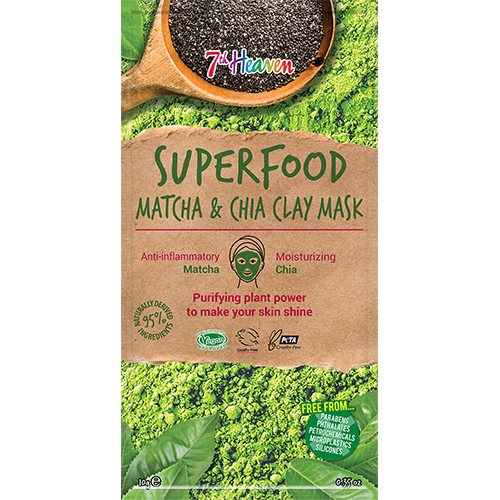 Earth Kiss Ansigtmaske Superfood Matcha & Chia 7th Heaven