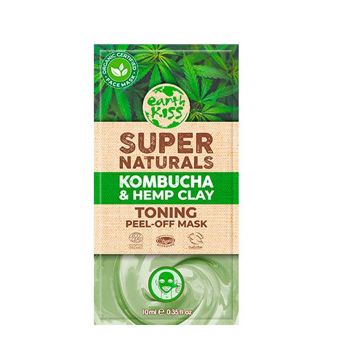 Earth Kiss Super Naturals Ansigtsmaske Kombucha & Hemp Clay Toning Peel Off