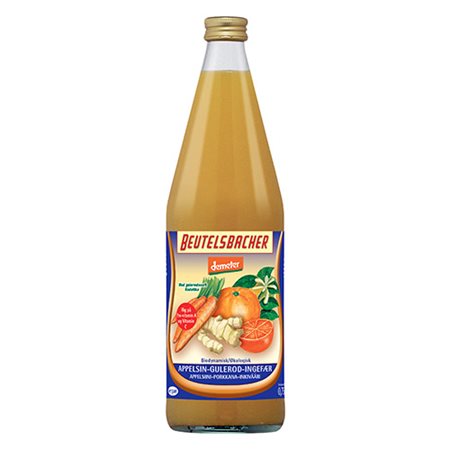 Appelsin-Gulerod-Ingefærsaft Ø Demeter