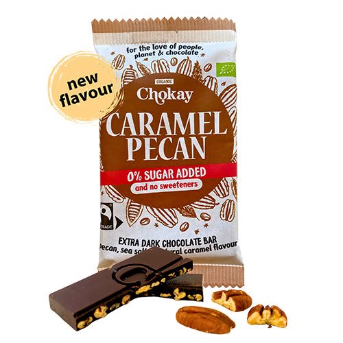 Chokay Bar Extra Dark Caramel Pecan Økologisk