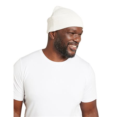 Beanie hue Ribbed Knit hvid one-size