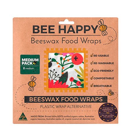 Beeswax Food Wraps 2 x Medium