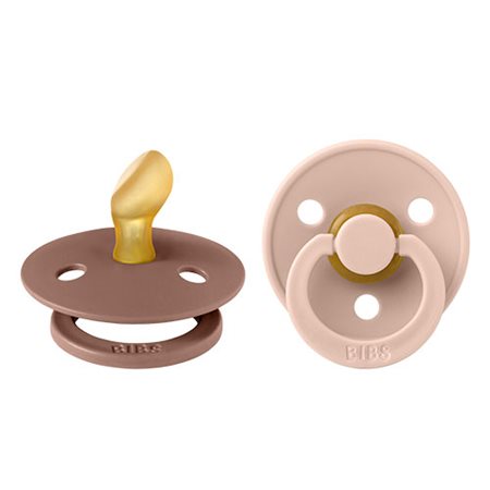 BIBS Colour Latex Size 1 Symmetrical Blush/Wood chuck 2 PACK