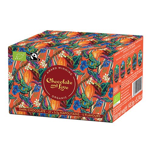 Chocolate And Love Cacao Oasis Ballotin æske 27x5 Var Rich Dark Madagascar Orange Panama Sea Salt 148