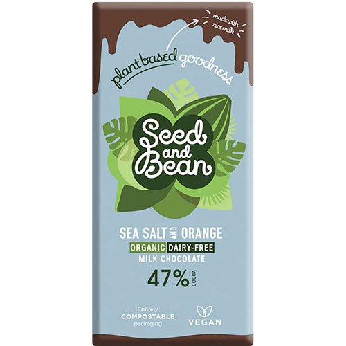 Chokolade 47% Sea Salt & Orange (plantebaseret) Ø