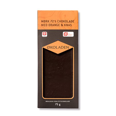 Chokolade mørk orange/knas Ø