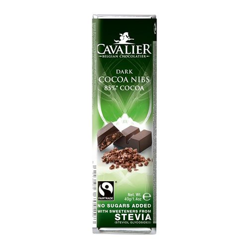 Chokoladebar Dark Cocoa nibs 85% Cavalier