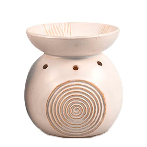 Duftlampe keramik hvid
