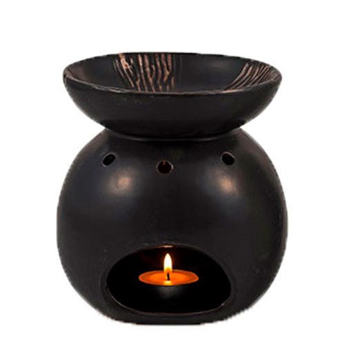 Duftlampe keramik sort