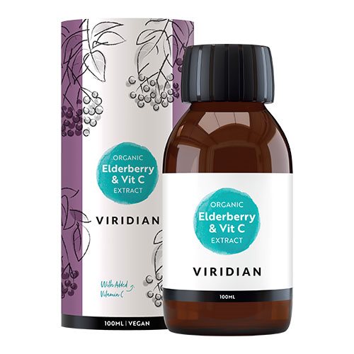 Viridian Nutrition Elderberry Sirup Vit Ekstrakt Økologisk 100