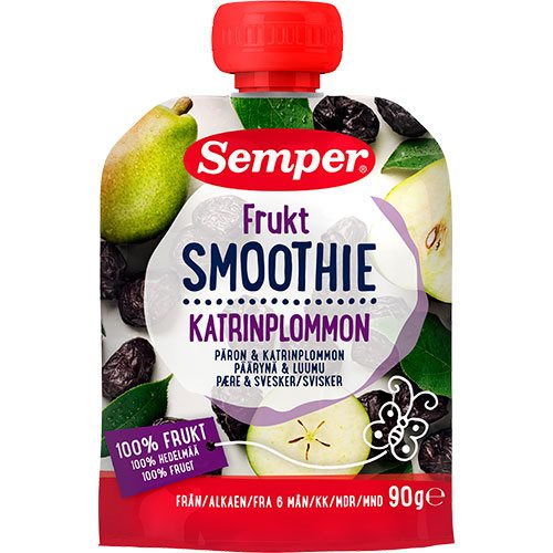 Frugtsmoothie med pære og svesker fra 6 mdr.