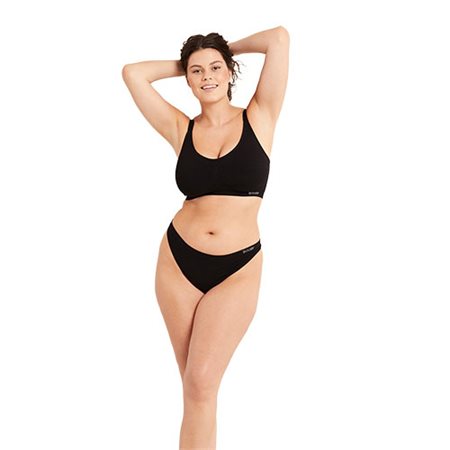 Full Bust Wireless Bra Sort str. XL