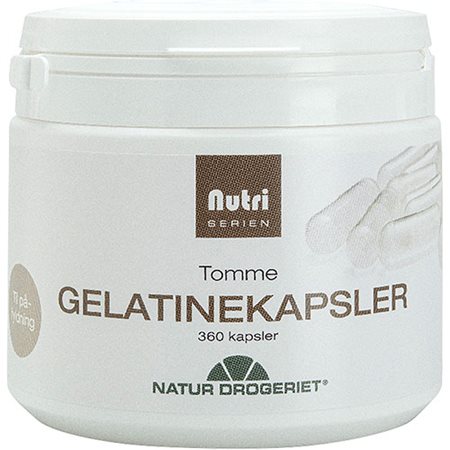 Gelatine kapsler tomme