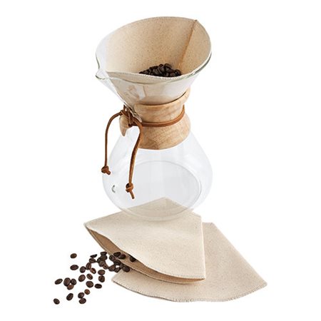 Genanvendeligt kaffefilter, øko bomuld - 3 stk.