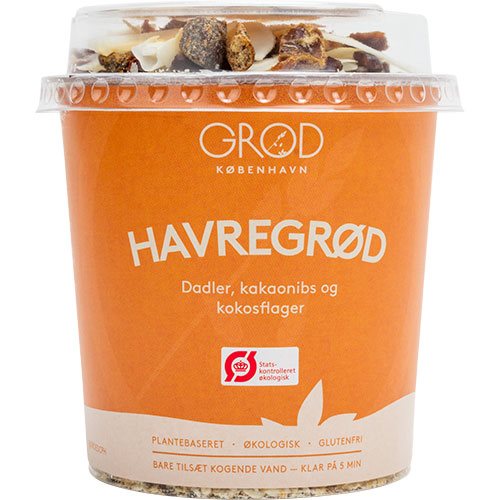 GRØD Havregrød m dadler, kakaonibs & kokosflager Ø