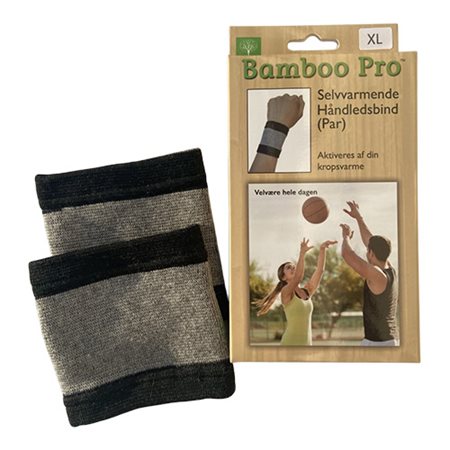 Håndledsbind, Selvvarmende, Str: XL, Bamboo Pro