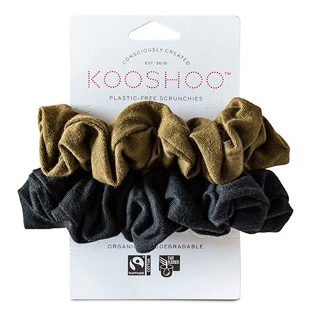 Hår scrunchie Black Olive 2 stk øko & plastikfri