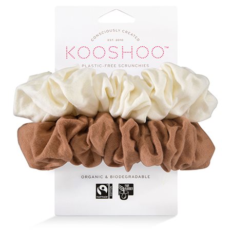 Hår scrunchie Cappuccino plastikfri 2 stk