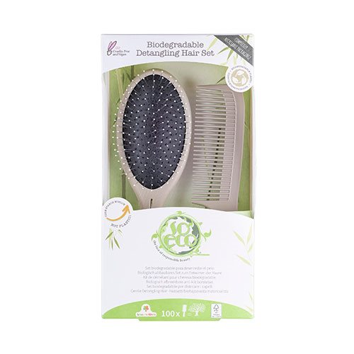 Eco Hårbørste Sæt Detangling