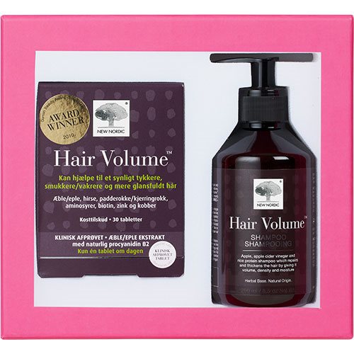 New Nordic Hair Volume Gaveæske Værdi 396 Hair Volume Tab + Shampoo 250