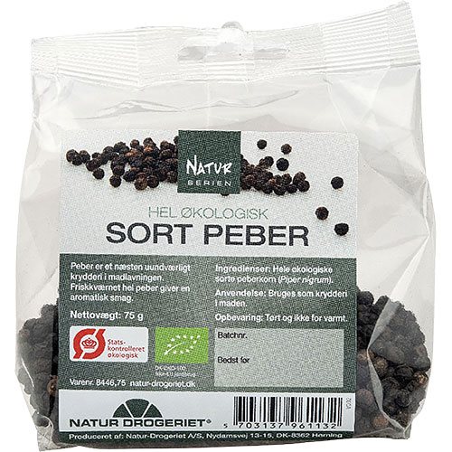 Natur-Drogeriet Hel sort peber Ékologisk – 75 g