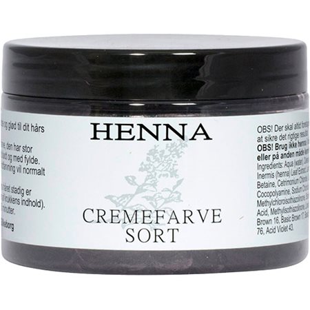 Henna cremefarve sort