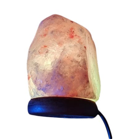 Himalaya salt lampe pink USB m. skiftende farver