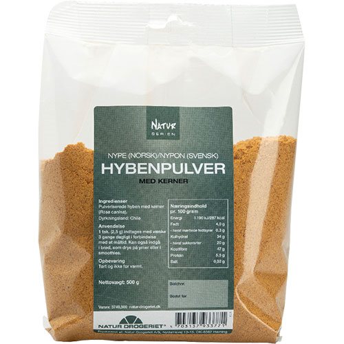 Natur-Drogeriet Hyben pulver m. kerner fint – 500 g