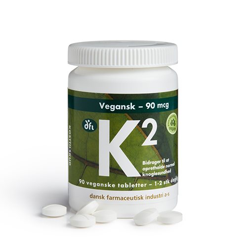 Grønne dfi vitaminer K2 vitamin 90 mcg vegetabilsk – 90 tab