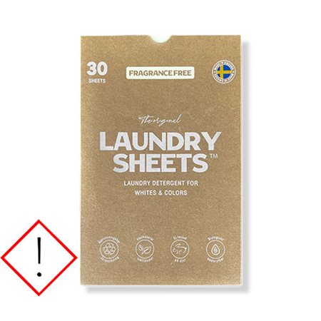 Laundry Sheets Fragrance Free 30 stk