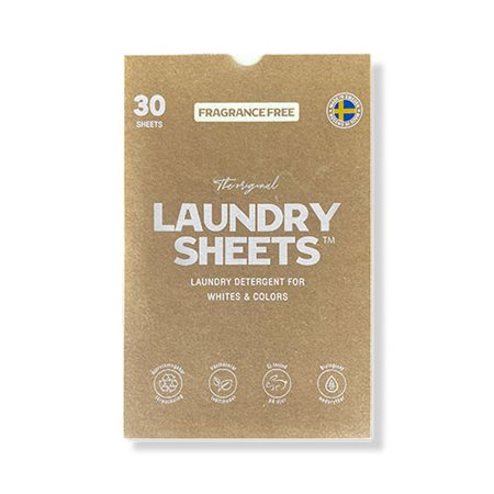 Laundry Sheets Fragrance Free 30 stk