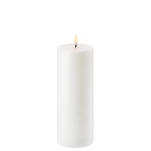 Led Bloklys Nordic White Smooth 7 8x20 Cm 1 Stk Fra Uyuni Lighting