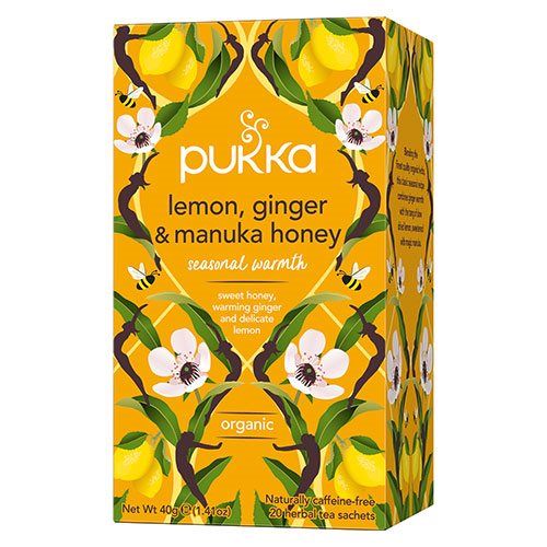 Lemon, Ginger & Manuka honey te  Pukka Ø
