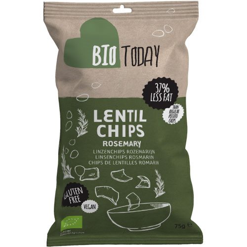 Bio Today Linsechips med rosmarin Ékologisk – 75 g