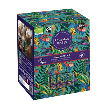 Madagascar Dispenser box 120x5.5g chokolader.  Ø