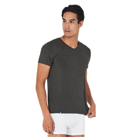 Men's V-Neck T-Shirt Dark Marl  str. L