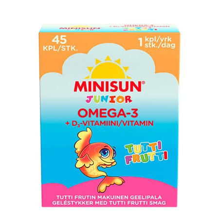 Minisun Omega-3+D-vit Junior tutti frutti
