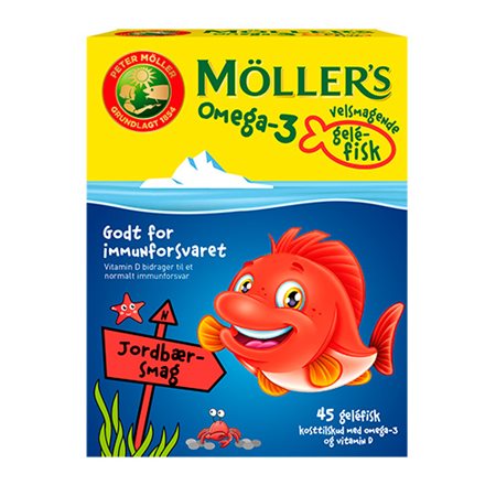 Møllers Omega-3 fisk Jordbær