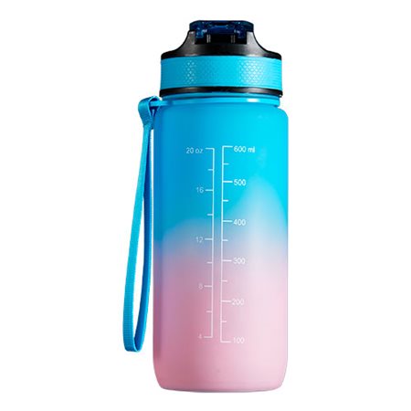 Motivationsflaske 600 ml Pink/Blå