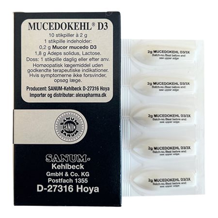 Mucedokehl stikpiller D3