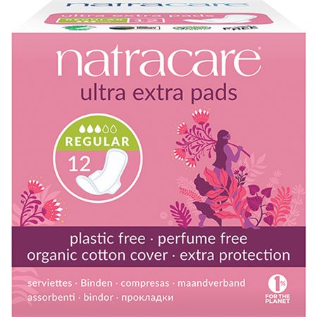 Natracare bind 12 stk REGULAR ultra extra