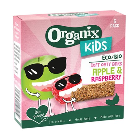 Organix Kids Raspberry & Apple Oaty Bars Ø