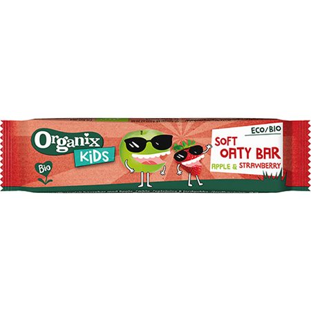 Organix oaty bar apple og strawberry Ø