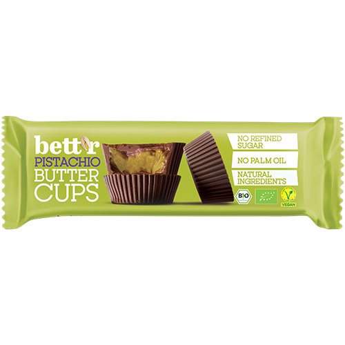 bettâÂÂr Praliner med Pistachio smør fyld Ékologisk – 39 g