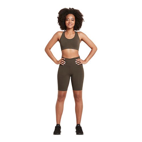 Boody Racerback Sports Bra Dark Olive Str Stk