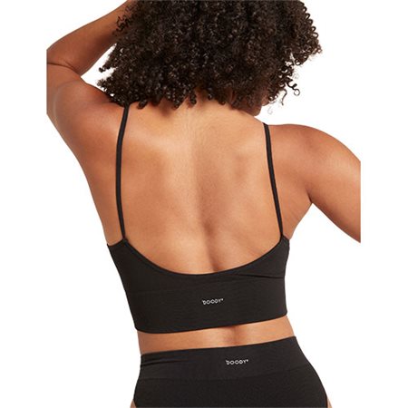 Ribbed Low Back Bra sort str. XL Lyolyte