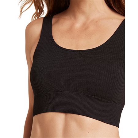 Ribbed Seamless Bra sort str. XS